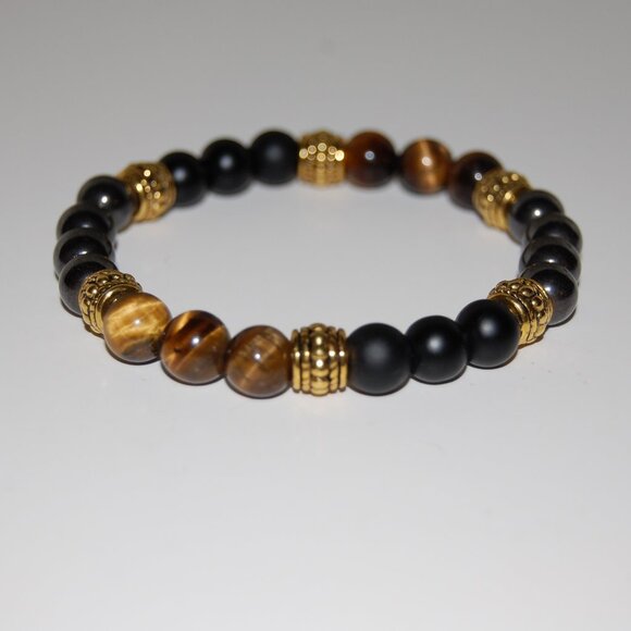 Gemstone Bracelet,Multicolor Stone Beads,Magnetic Beads - Picture 3 of 3